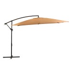 OMBRELLONE PALO LATERALE 3X3MT ACCIAIO ECRU' METALLO - TUBO: 48/42MM BRACCI 12X18MM POLIESTERE 180GR/M2
