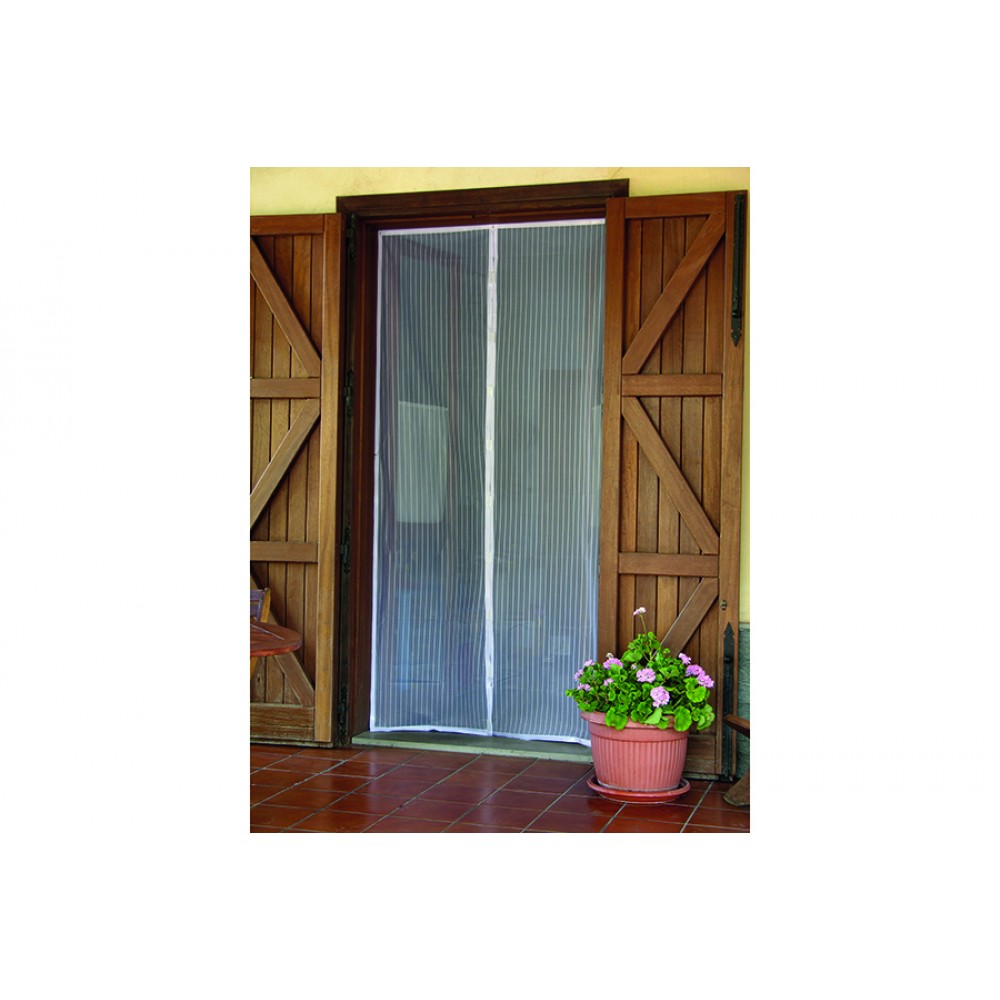 ZANZARIERA MAGNETICA 120X250CM BIANCA CONTIENE UNA CONF. DI PUNTINE FISSAGGIO E 20 PAIA VELCRO 7,2CM