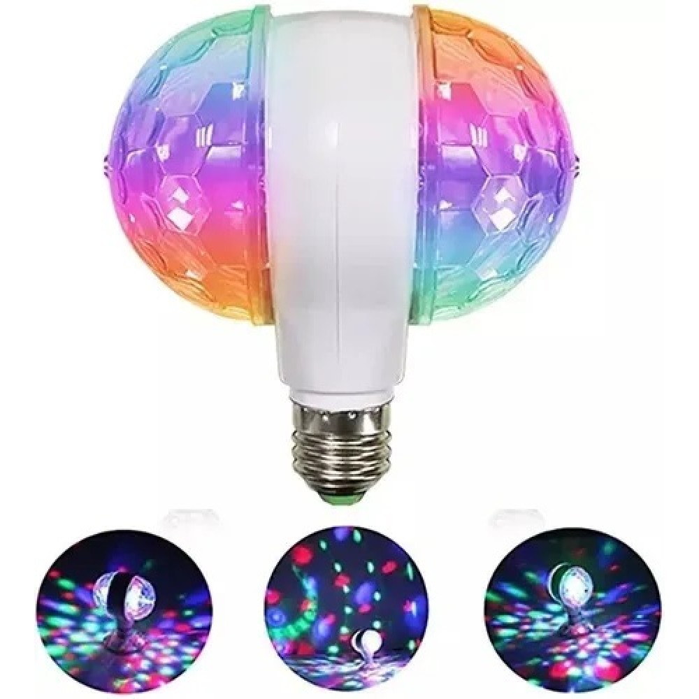 LAMPADA ROT. DOPPIA E27 3CL.RGB 7,7X11,5X12,5