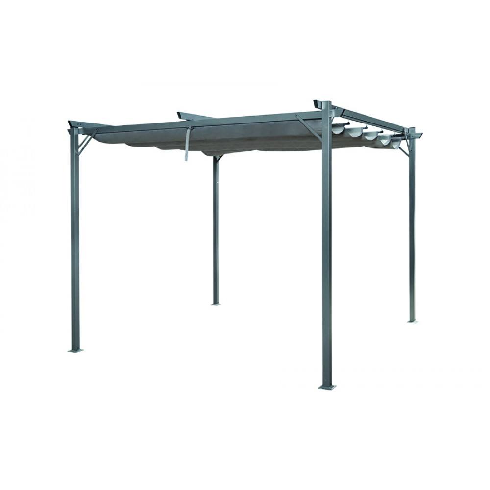 PERGOLA 3X3MT.ACCIAIO 300GSM POLYEST.GRIGIO