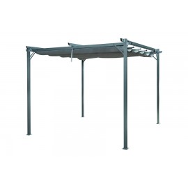 PERGOLA 3X3MT.ACCIAIO 300GSM POLYEST.GRIGIO