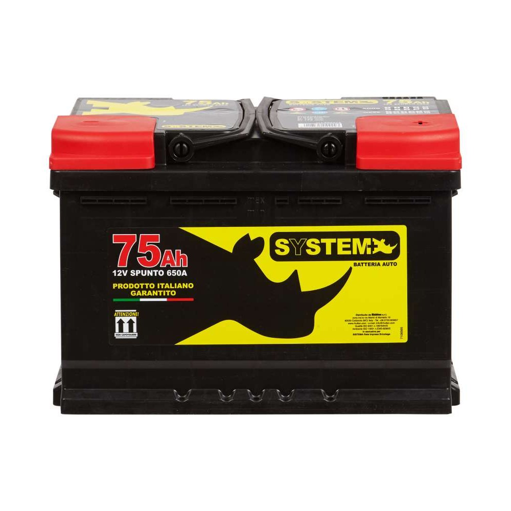 BATTERIA AUTO SYSTEM PLUS 75AH 650A (EN)