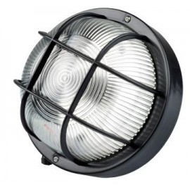 PLAFONIERA ROTONDA IP44 PORTALAMPADA E27 - NERO