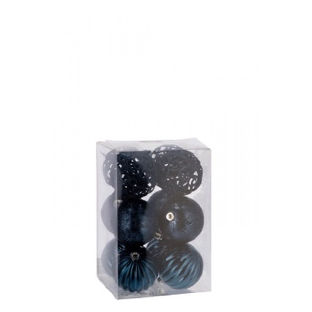 S/12 PALLINE NAT BLU A3MOD DIAM8