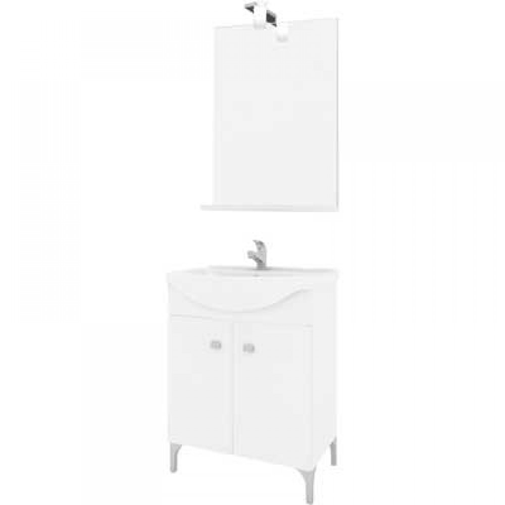 BASE DUE ANTE CON LAVABO CONSOLLE CM. 55 E SPECCHI