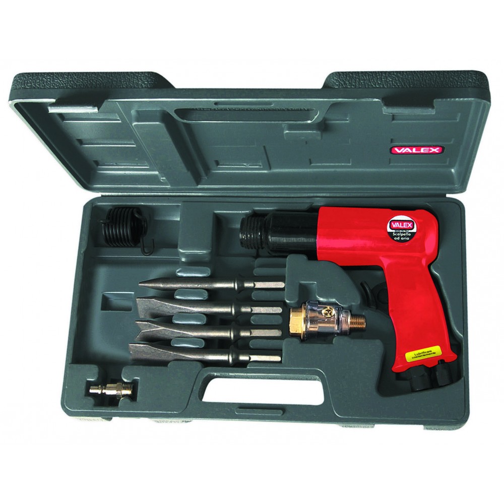 SCALPELLO PNEUM.ESAG 125MM VALIGETTA