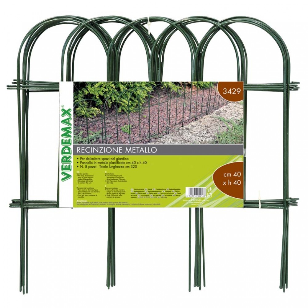RECINZIONE IN ACCIAIO AD ARCO PER AIUOLE CM 40XH40