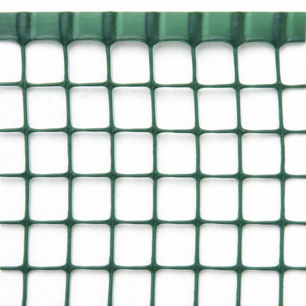 RETE QUADRA PLASTICA H.100 MAGLIA MM.20x20 COL.VERDE