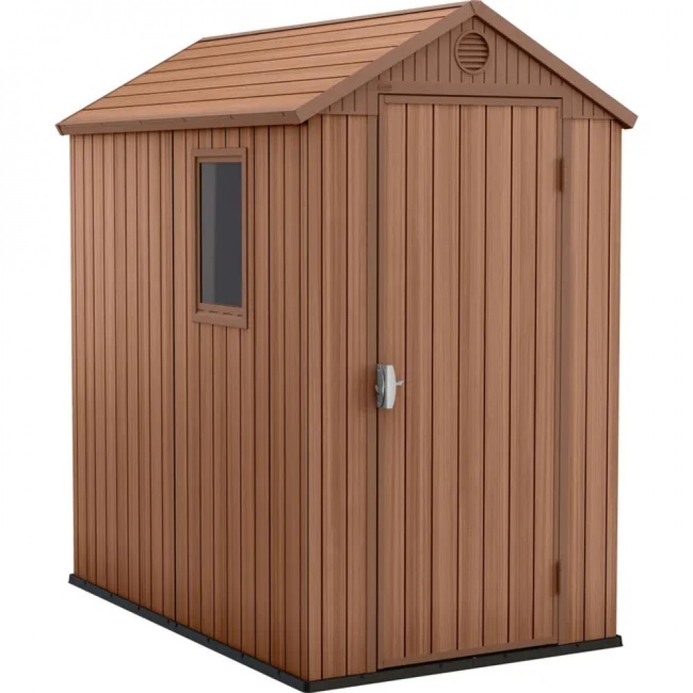 CASETTA KETER DARWIN EFFETTO LEGNO BROWN CM. 125,8X184,5X205H