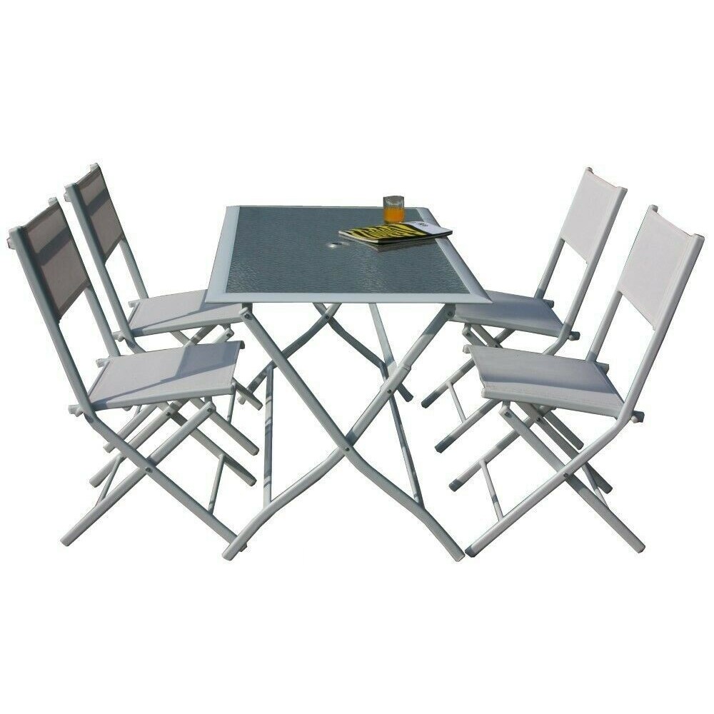 SET TAVOLO + 4 SEDIE PIEGH.